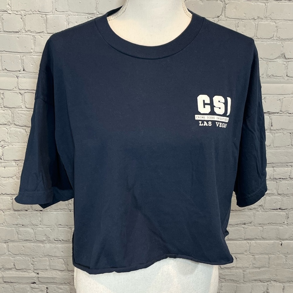 707 T-Shirt Cropped CSI Las Vegas Blue-XL